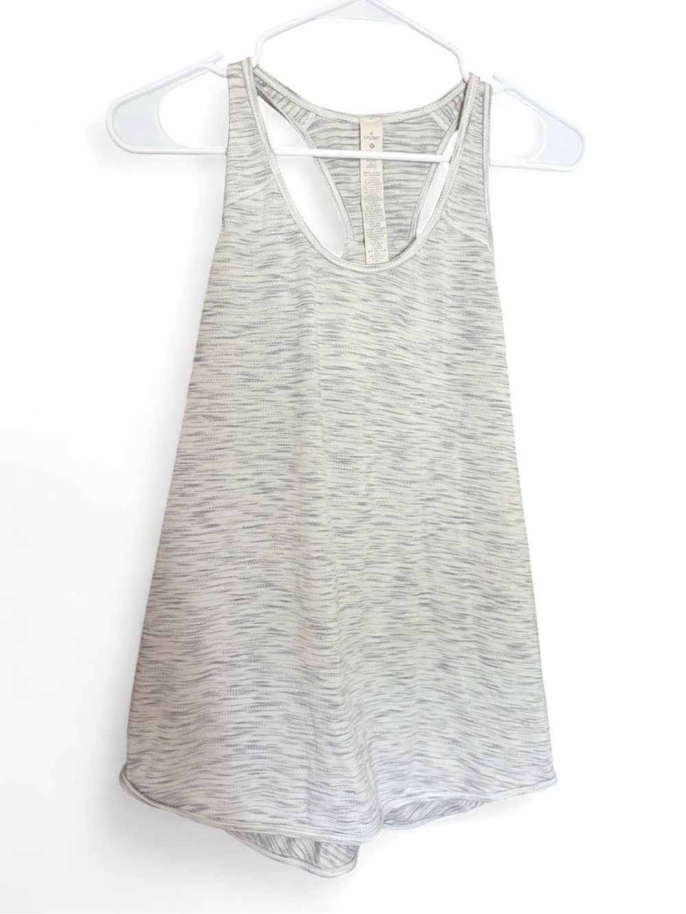 6 Lululemon women’s gray Heathered racerback tank top workout shirt athletic
